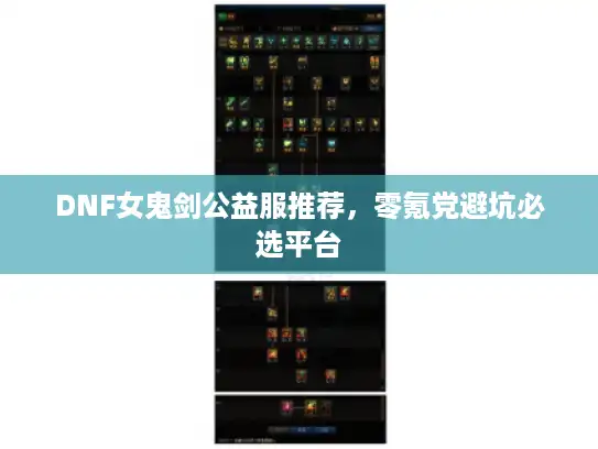 DNF女鬼剑公益服推荐，零氪党避坑必选平台