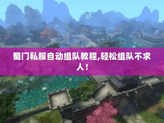 蜀门私服自动组队教程,轻松组队不求人！