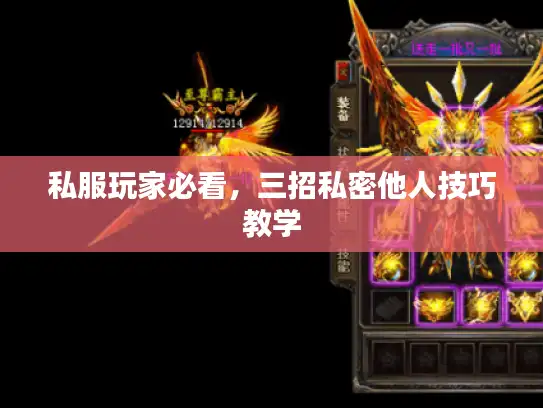 私服玩家必看，三招私密他人技巧教学