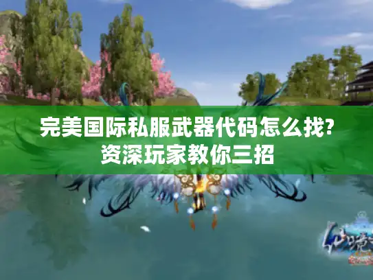 完美国际私服武器代码怎么找?资深玩家教你三招