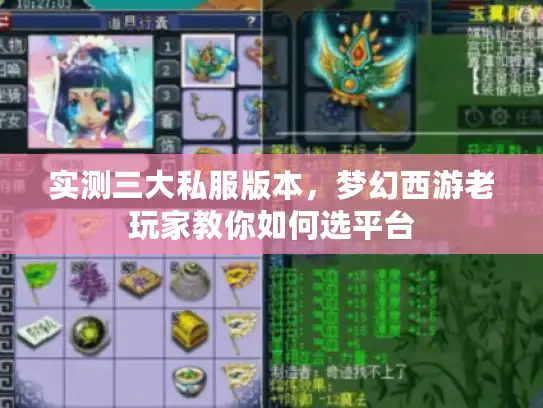实测三大私服版本，梦幻西游老玩家教你如何选平台
