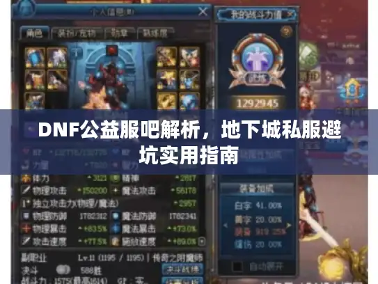 DNF公益服吧解析,地下城私服避坑实用指南 DNF公益服吧解析,地下城私服避坑实用指南