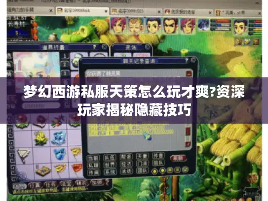 梦幻西游私服天策怎么玩才爽?资深玩家揭秘隐藏技巧