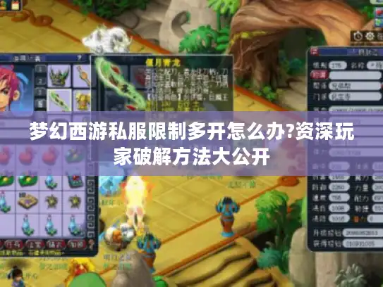 梦幻西游私服限制多开怎么办?资深玩家破解方法大公开
