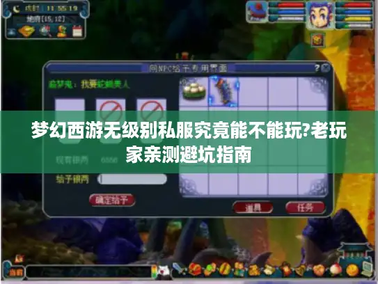 梦幻西游无级别私服究竟能不能玩?老玩家亲测避坑指南