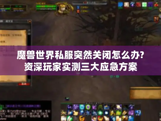 魔兽世界私服突然关闭怎么办?资深玩家实测三大应急方案