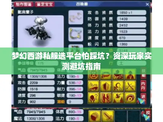 梦幻西游私服选平台怕踩坑？资深玩家实测避坑指南
