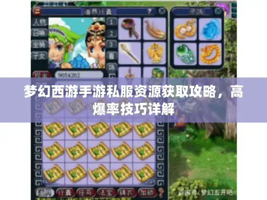 梦幻西游手游私服资源获取攻略，高爆率技巧详解