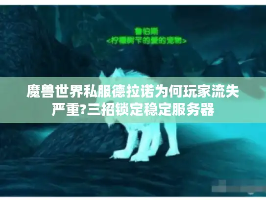 魔兽世界私服德拉诺为何玩家流失严重?三招锁定稳定服务器