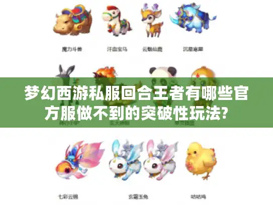 梦幻西游私服回合王者有哪些官方服做不到的突破性玩法?