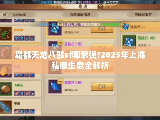 魔都天龙八部sf哪家强?2025年上海私服生态全解析