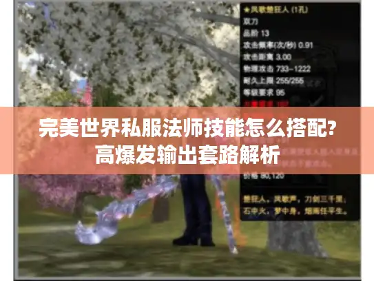 完美世界私服法师技能怎么搭配?高爆发输出套路解析