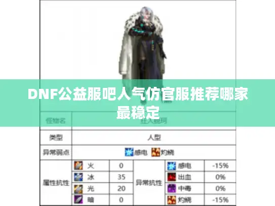 DNF公益服吧人气仿官服推荐哪家最稳定