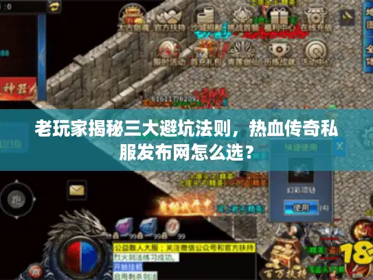 老玩家揭秘三大避坑法则，热血传奇私服发布网怎么选？