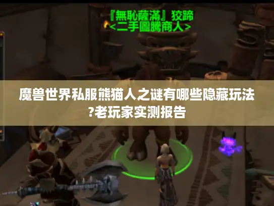 魔兽世界私服熊猫人之谜有哪些隐藏玩法?老玩家实测报告