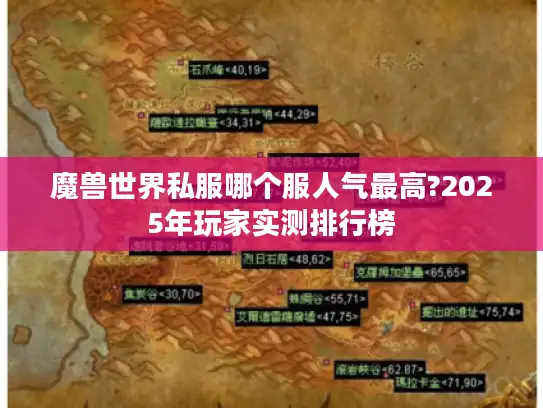 魔兽世界私服哪个服人气最高?2025年玩家实测排行榜 魔兽世界私服哪个服人气最高?2025年玩家实测排行榜