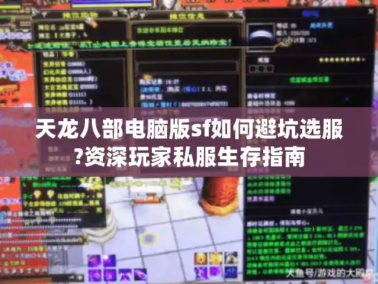 天龙八部电脑版sf如何避坑选服?资深玩家私服生存指南