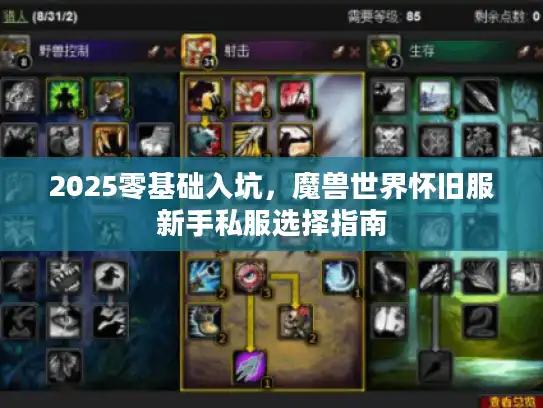 2025零基础入坑，魔兽世界怀旧服新手私服选择指南