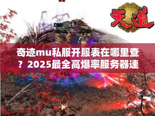 奇迹mu私服开服表在哪里查？2025最全高爆率服务器速递