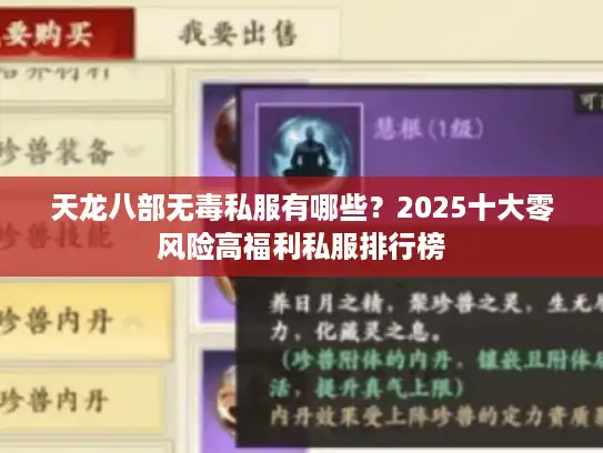 天龙八部无毒私服有哪些？2025十大零风险高福利私服排行榜
