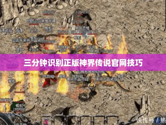 三分钟识别正版神界传说官网技巧