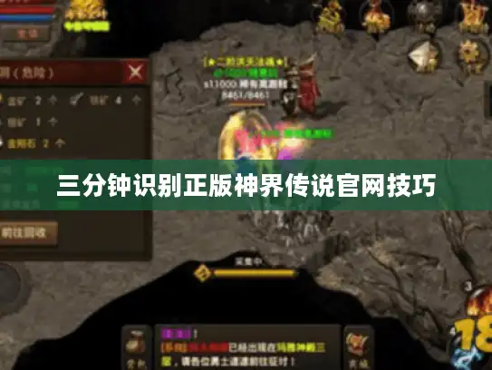 三分钟识别正版神界传说官网技巧