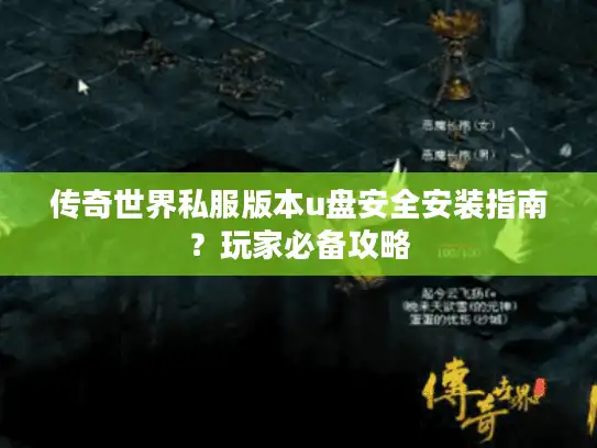 传奇世界私服版本u盘安全安装指南？玩家必备攻略