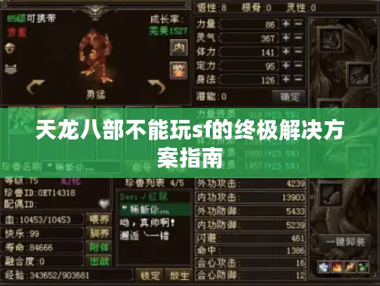 天龙八部不能玩sf的终极解决方案指南 天龙八部不能玩sf的终极解决方案指南