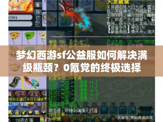 梦幻西游sf公益服如何解决满级瓶颈?0氪党的终极选择 梦幻西游sf公益服如何解决满级瓶颈?0氪党的终极选择