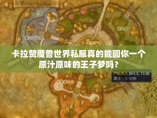 卡拉赞魔兽世界私服真的能圆你一个原汁原味的王子梦吗？