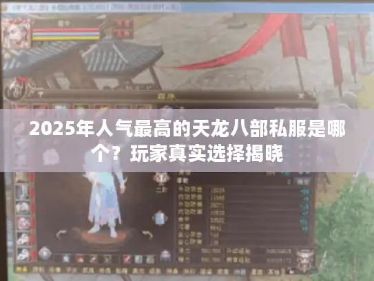 2025年人气最高的天龙八部私服是哪个？玩家真实选择揭晓