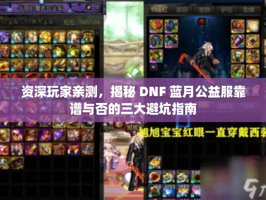 资深玩家亲测，揭秘 DNF 蓝月公益服靠谱与否的三大避坑指南