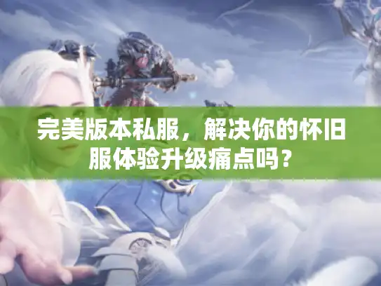 完美版本私服，解决你的怀旧服体验升级痛点吗？