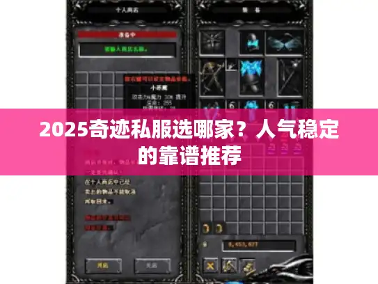 2025奇迹私服选哪家？人气稳定的靠谱推荐