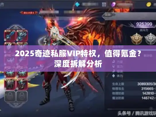 2025奇迹私服VIP特权，值得氪金？深度拆解分析