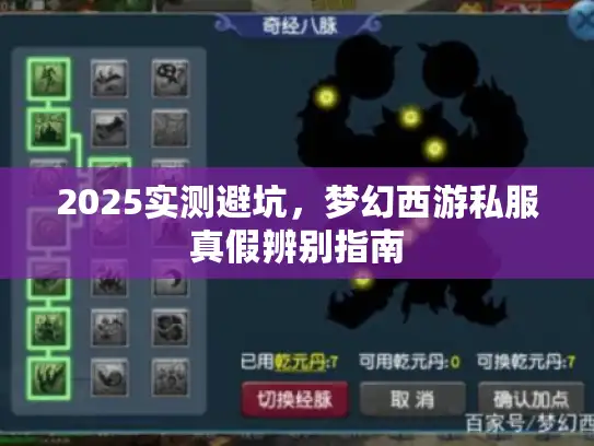 2025实测避坑，梦幻西游私服真假辨别指南