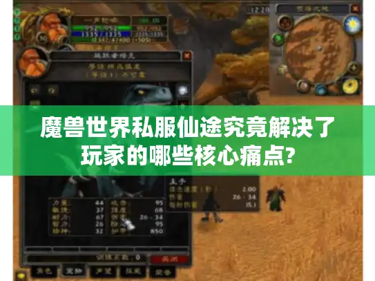 魔兽世界私服仙途究竟解决了玩家的哪些核心痛点? 魔兽世界私服仙途究竟解决了玩家的哪些核心痛点?