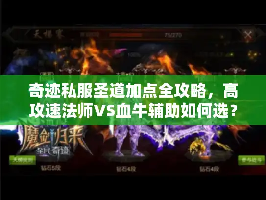 奇迹私服圣道加点全攻略，高攻速法师VS血牛辅助如何选？