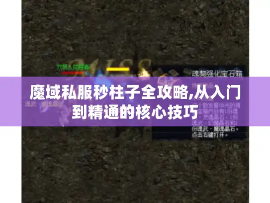 魔域私服秒柱子全攻略,从入门到精通的核心技巧