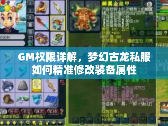 GM权限详解，梦幻古龙私服如何精准修改装备属性