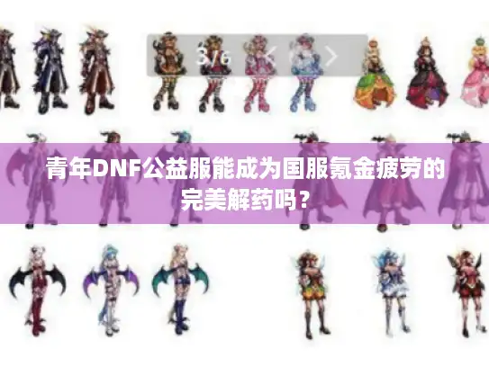 青年DNF公益服能成为国服氪金疲劳的完美解药吗? 青年DNF公益服能成为国服氪金疲劳的完美解药吗?