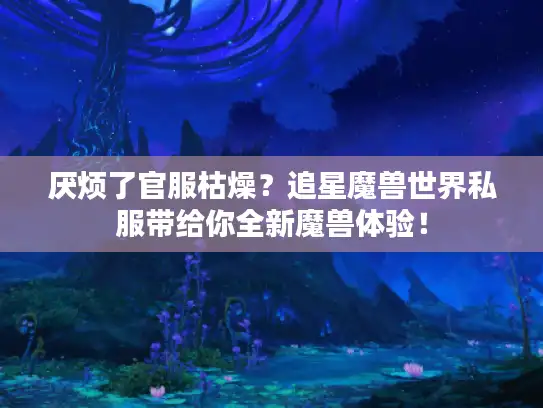 厌烦了官服枯燥？追星魔兽世界私服带给你全新魔兽体验！