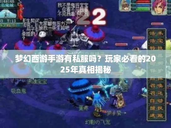 梦幻西游手游有私服吗？玩家必看的2025年真相揭秘