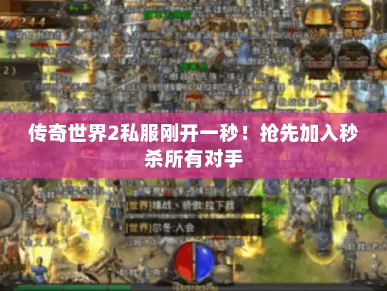传奇世界2私服刚开一秒！抢先加入秒杀所有对手