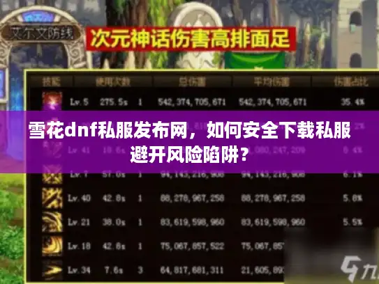 雪花dnf私服发布网,如何安全下载私服避开风险陷阱? 雪花dnf私服发布网,如何安全下载私服避开风险陷阱?