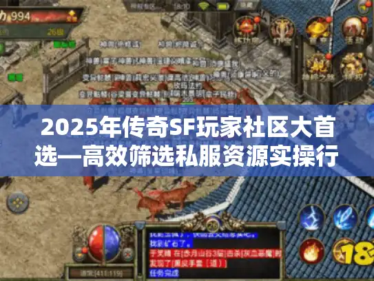 2025年传奇SF玩家社区大首选—高效筛选私服资源实操行动