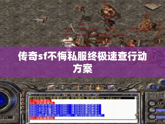 传奇sf不悔私服终极速查行动方案