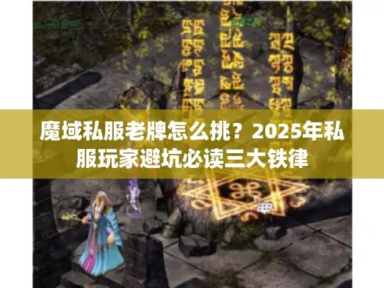 魔域私服老牌怎么挑？2025年私服玩家避坑必读三大铁律