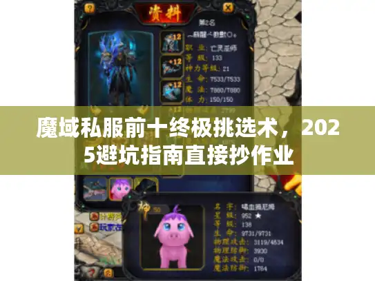 魔域私服前十终极挑选术，2025避坑指南直接抄作业