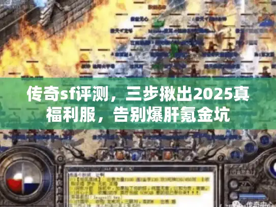 传奇sf评测，三步揪出2025真福利服，告别爆肝氪金坑
